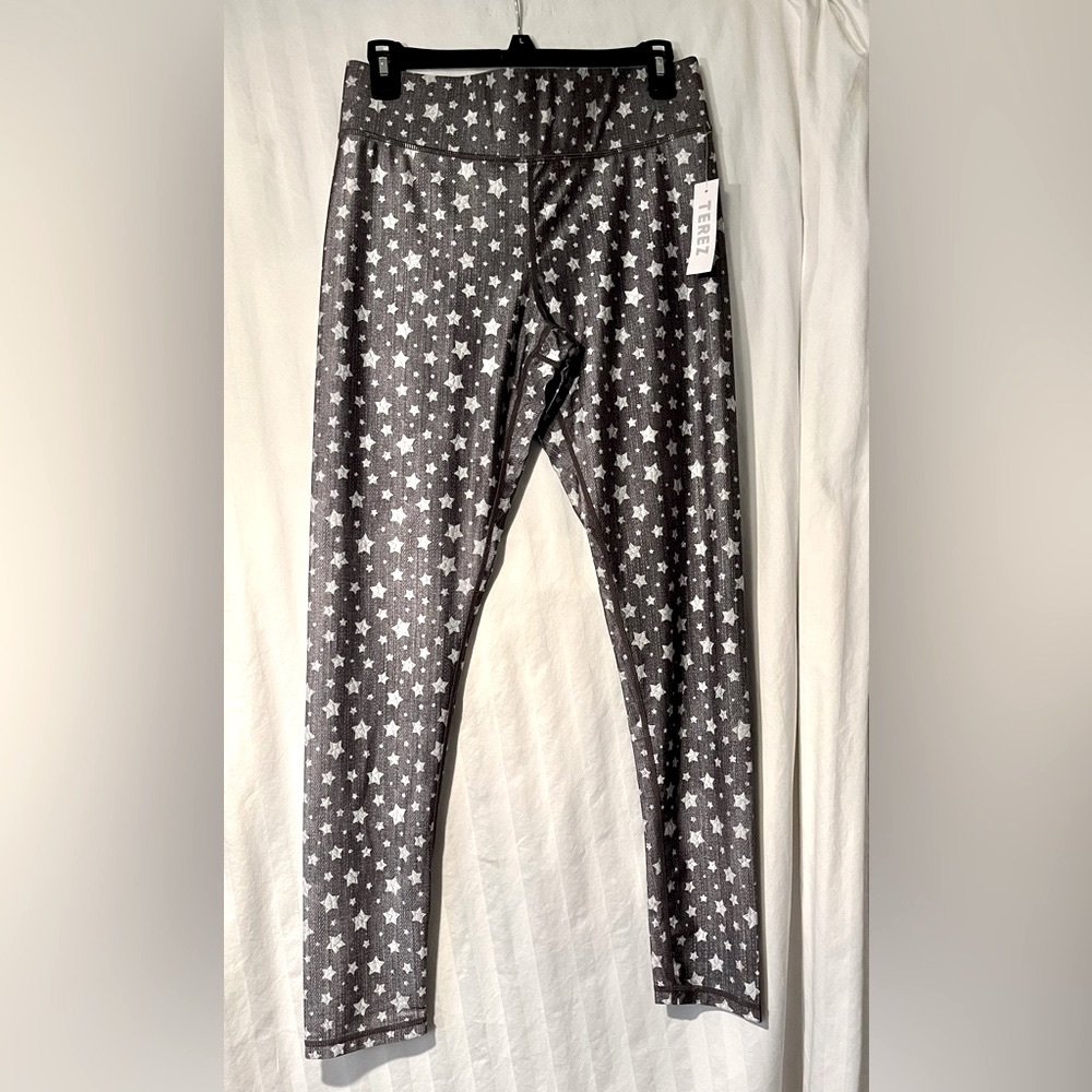 High Waist Yoga Pants Gym Leggings Celestial Stars Women's Large NWT Retail $95